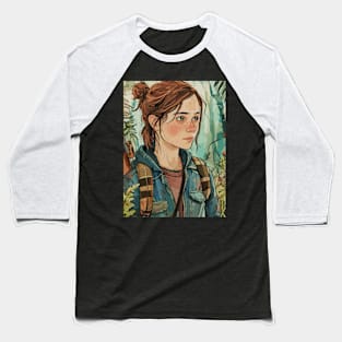 The Last of Us 2 Remastered TLOU2 Ellie Fanart Baseball T-Shirt